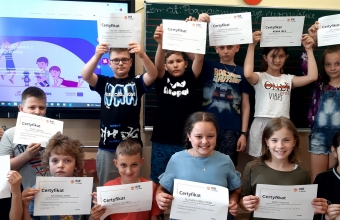 Mali programiści ze szkoły podstawowej w Malanowie