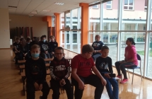 uczniowie klas 7 na wykladzie