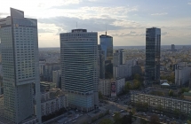 widok na Warszawe z Palacu Kultury