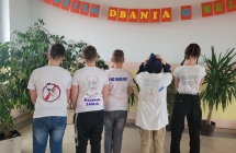 19.Uczniowie podczas Swiatowego Dnia rzucania Palenia