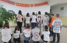 14.Uczniowie podczas Swiatowego Dnia rzucania Palenia