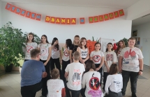 15.Uczniowie podczas Swiatowego Dnia rzucania Palenia
