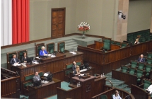 widok na sale obrad sejmu