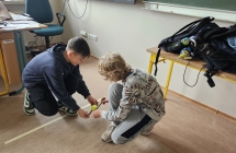 2.Uczniowie podczas lekcji otwartej na temat Wytrwalosci