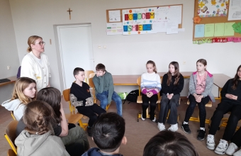 3.Uczniowie podczas lekcji otwartej na temat wytrwalosci