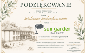 podziekowanie dla Sun Garden